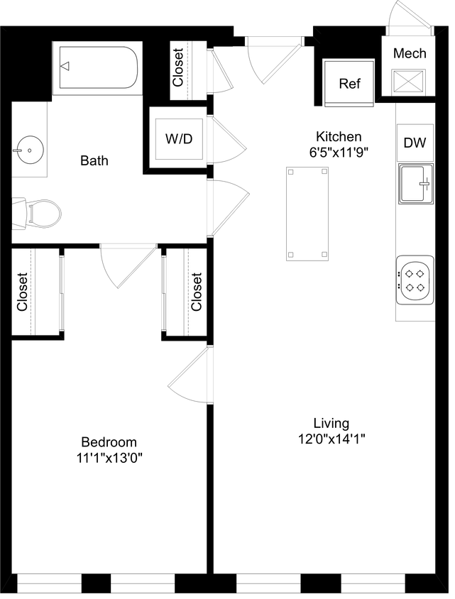 Floor Plan - 1B2