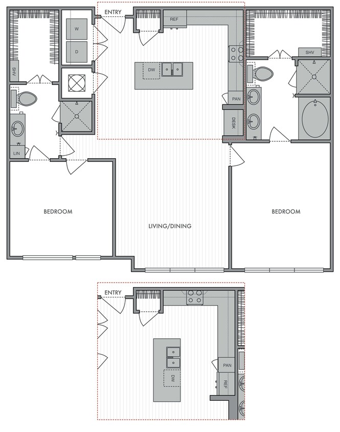 Floor Plan - 2 Bed_2 Bath_K
