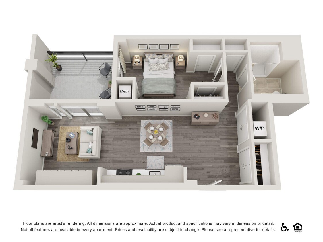 Floor Plan - 1 Bed F