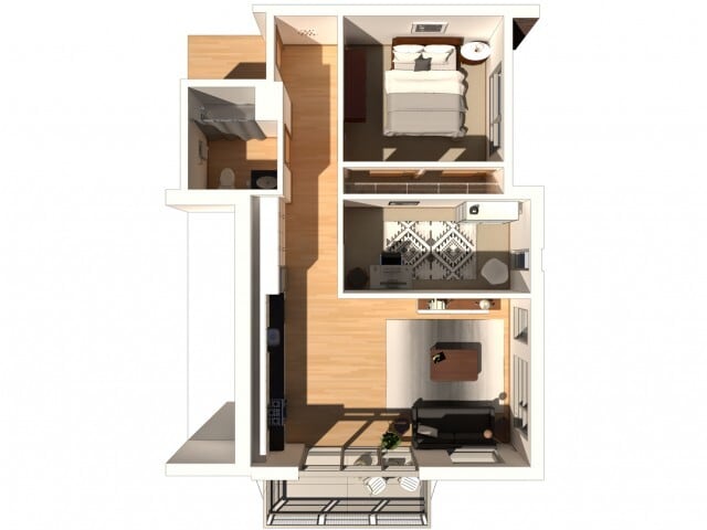 Meadow - 1 Bed + Den / 1 Bath - 786 SF - Meadow