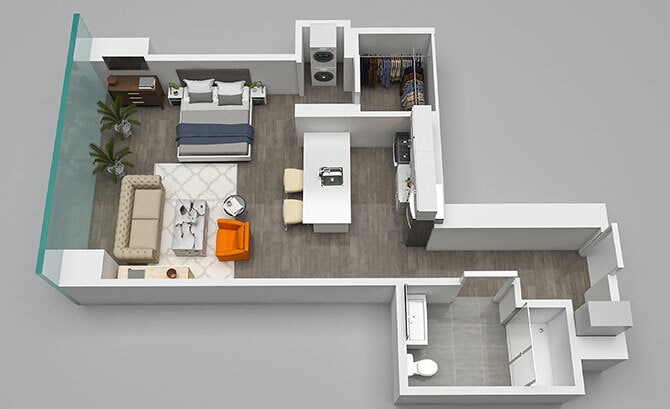 Floor Plan - Studio 12
