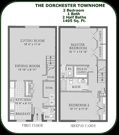 2BR/2BA - Dorchester Townhouse II