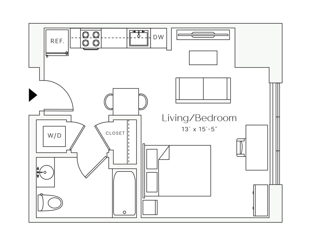 Floor Plan - BISBY - Studio One Bathroom