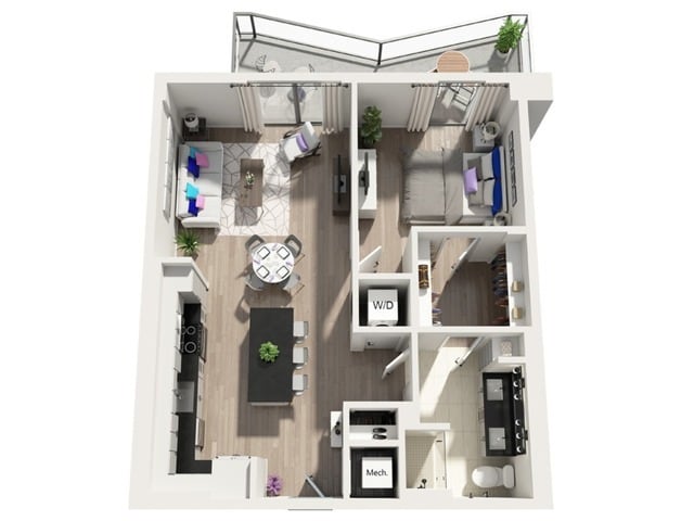 A6PH | 1x1 | 811 sq ft - A6PH