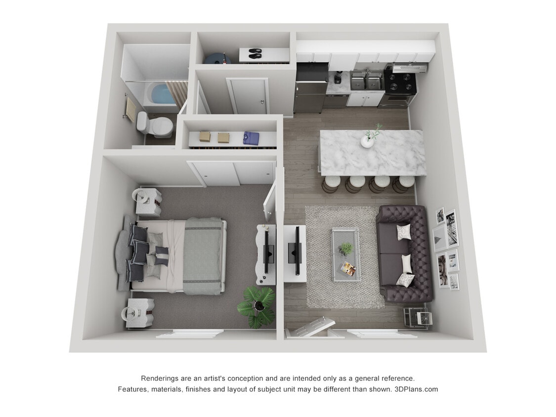 Floor Plan - 1x1 Standard - Call For Availability