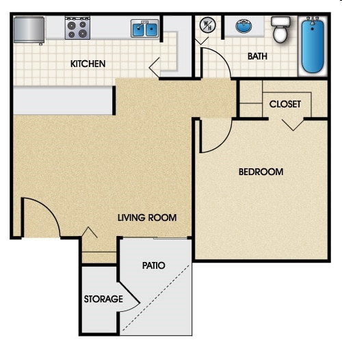 1BR/1BA - One Bedroom One Bath