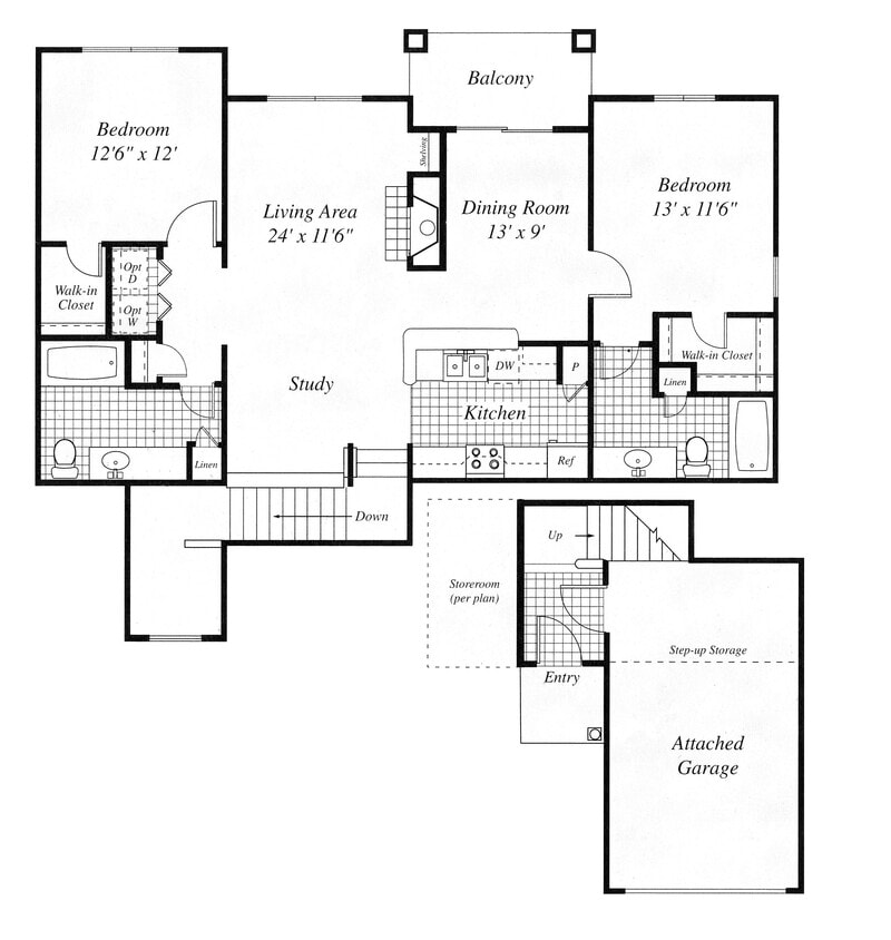 B2 1207 Sq. Ft. Lakeshore - B2-Lakeshore Classic