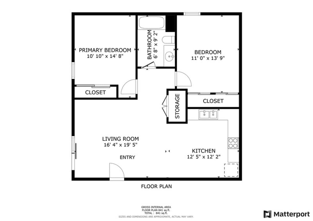 Floor Plan - Waupaca 2 Bedroom Upper 