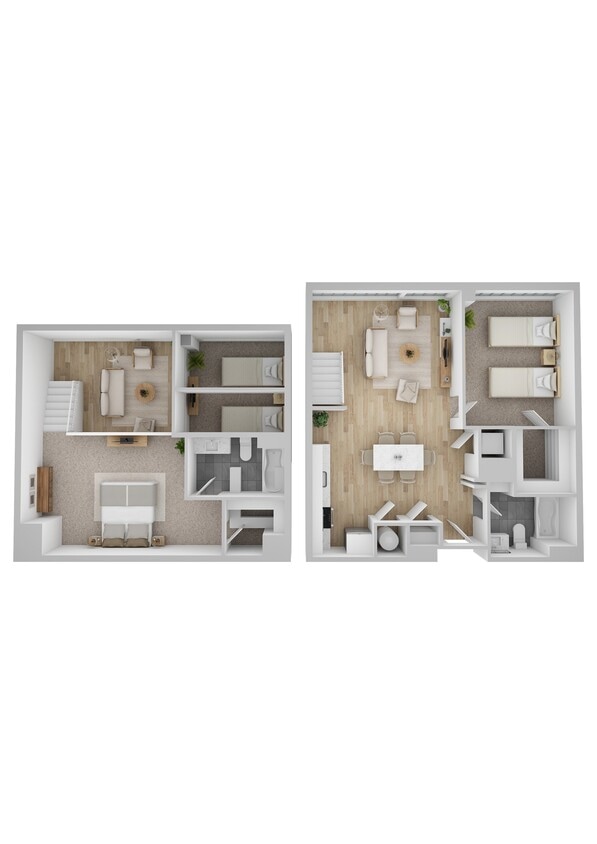 Floor Plan - 2 Bedroom 2 Bath Loft