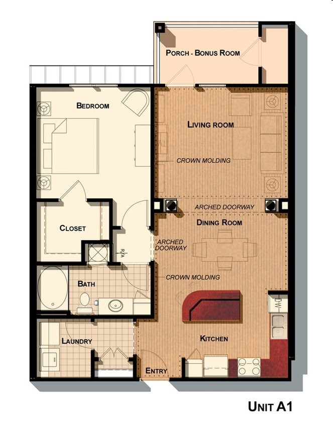 1BR/1BA - A1