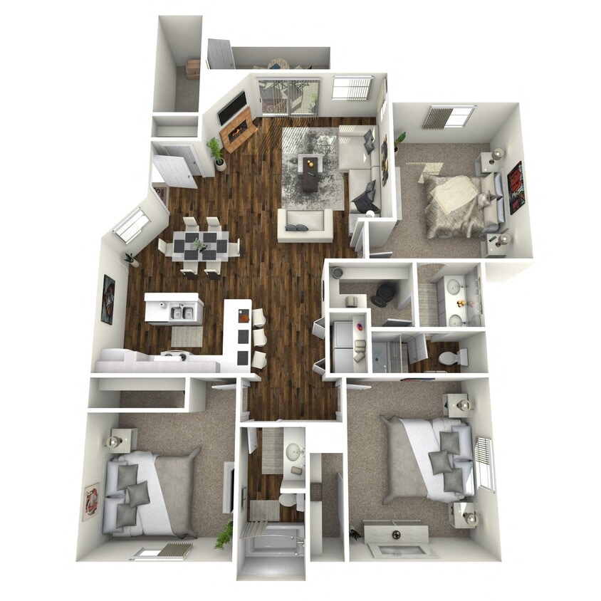 Floor Plan - 3 Bed 2 Bath