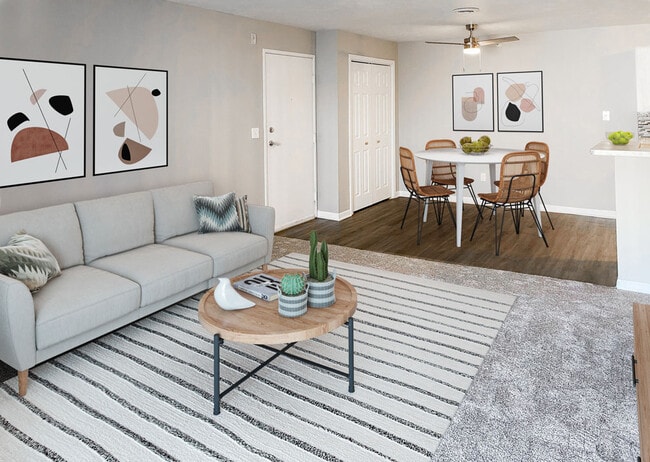 Carpeted Living Room & Separate Dining Space - Woodbury Heights