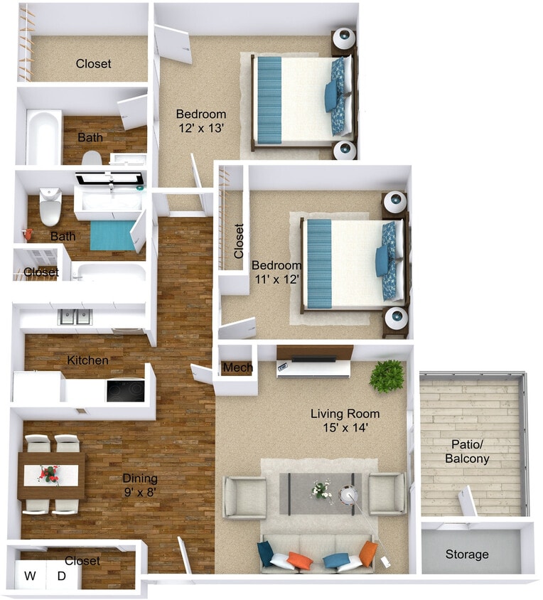 Floor Plan - The Burgandy - Premium