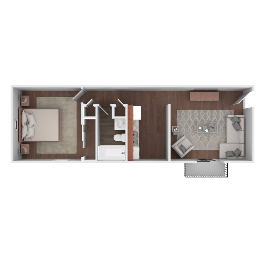 Floor Plan - Deluxe One Bedroom