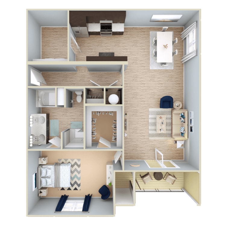 Floor Plan - 1 Bedroom
