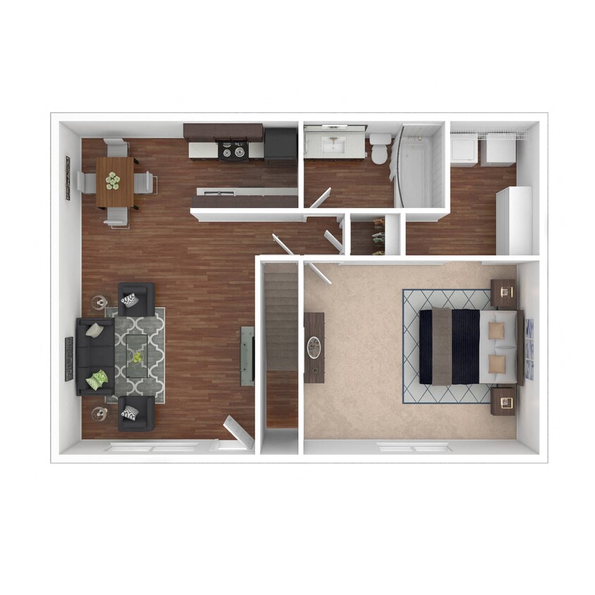 Floor Plan - One Bedroom One Bath