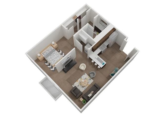 Floor Plan - Metro 1BD,1BTH