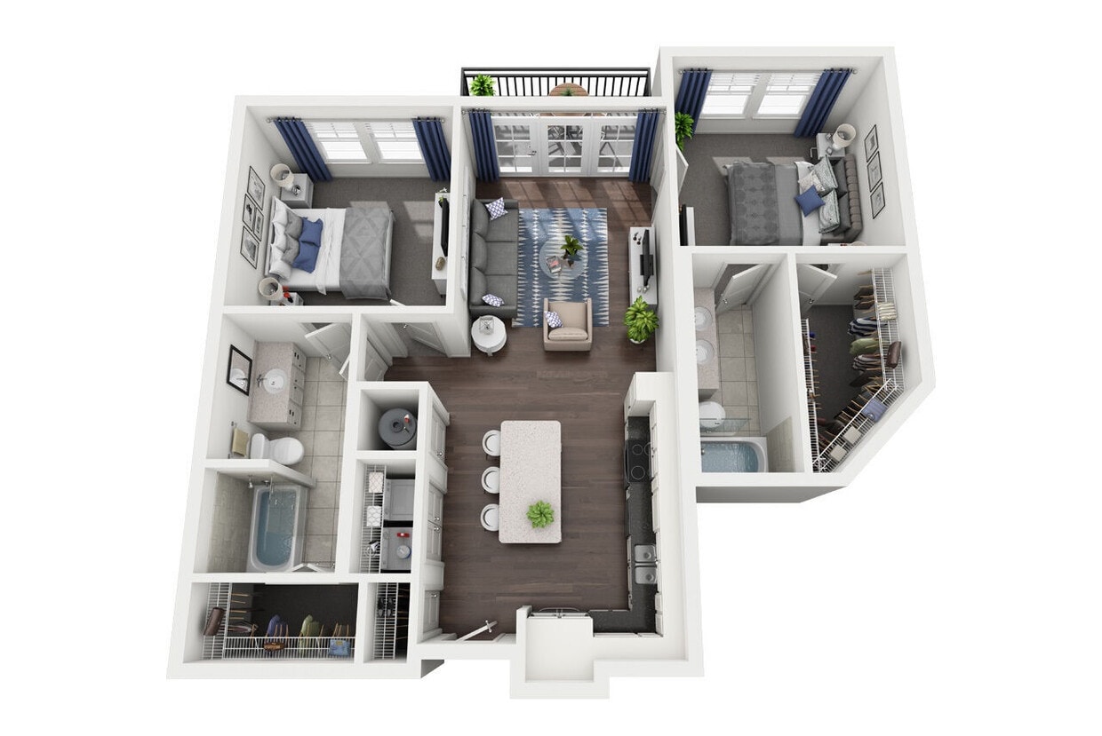 Floor Plan - B1 ALT 3 - 2 bed 2 bth (4764b1