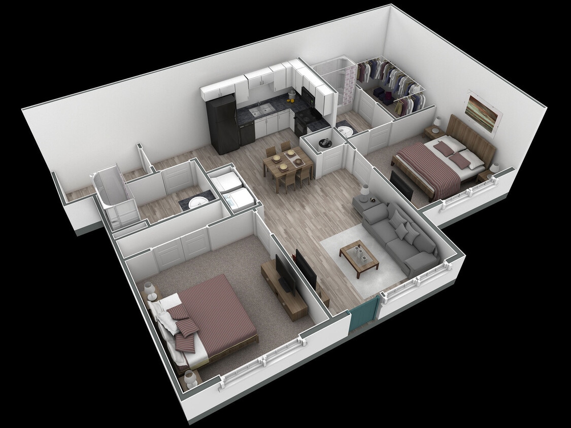 Floor Plan - 2-2 BR Horizon Courtyard