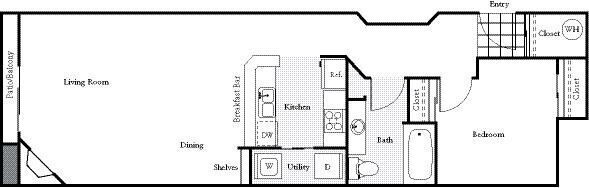 Floor Plan - 1x1 - J