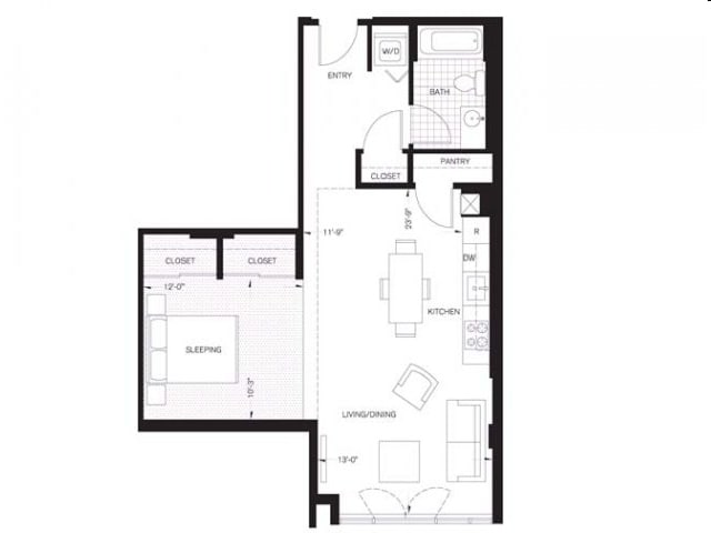 1BR/1BA - Small One Bedroom (A6)