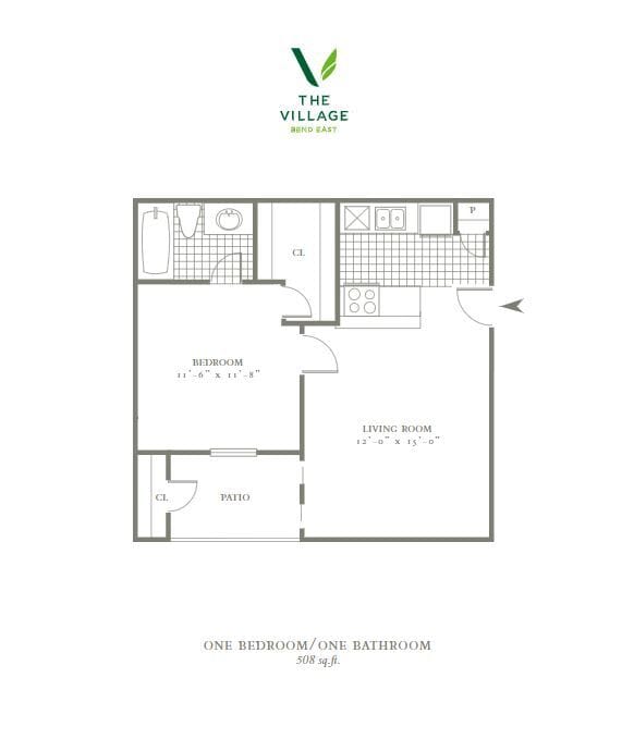 Bend East 508 SF - One Bed One Bath