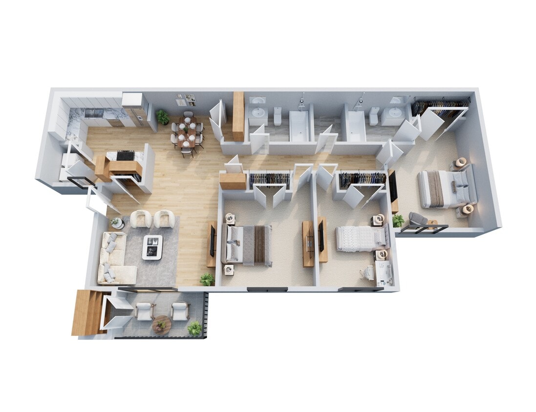 Floor Plan - 3 Bed | 2 Bath