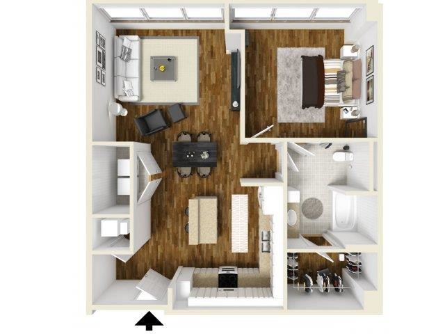 Floor Plan - 1 Bedroom