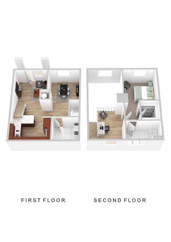 1 Bedroom | 1 Bath | 900 SF - Vera - Loft w/ Den