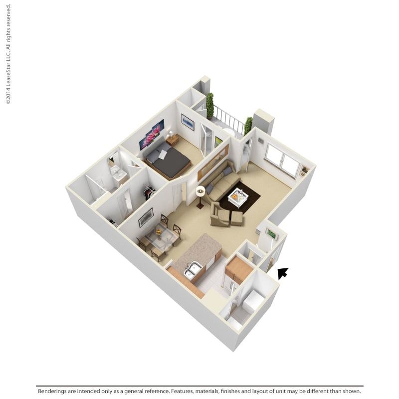 Floor Plan - 1 Bedroom - A5