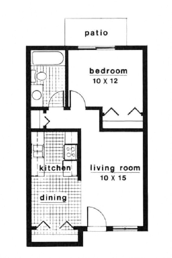 Floor Plan - 1 Bed | 1 Bath