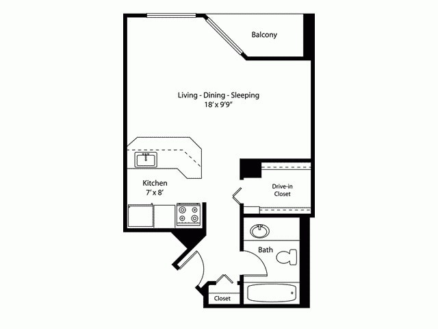 A3.gif - Studio/1 bath