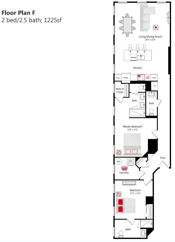 Floor Plan - Luxury Suite F