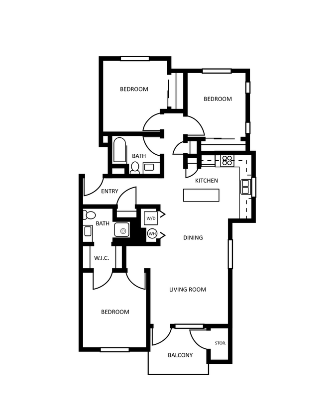 Floor Plan - Three Bedroom
