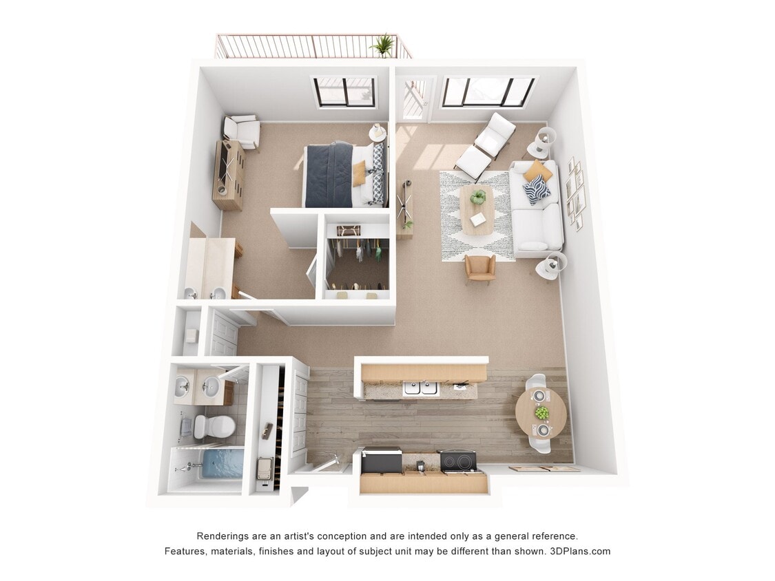 Floor Plan - 1 Bedroom C