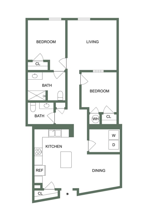 Floor Plan - The Clayton Mill (108)