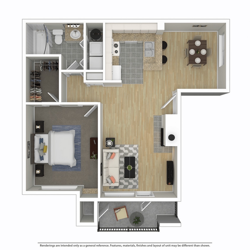 Floor Plan - 1 Bedroom 1 Bath