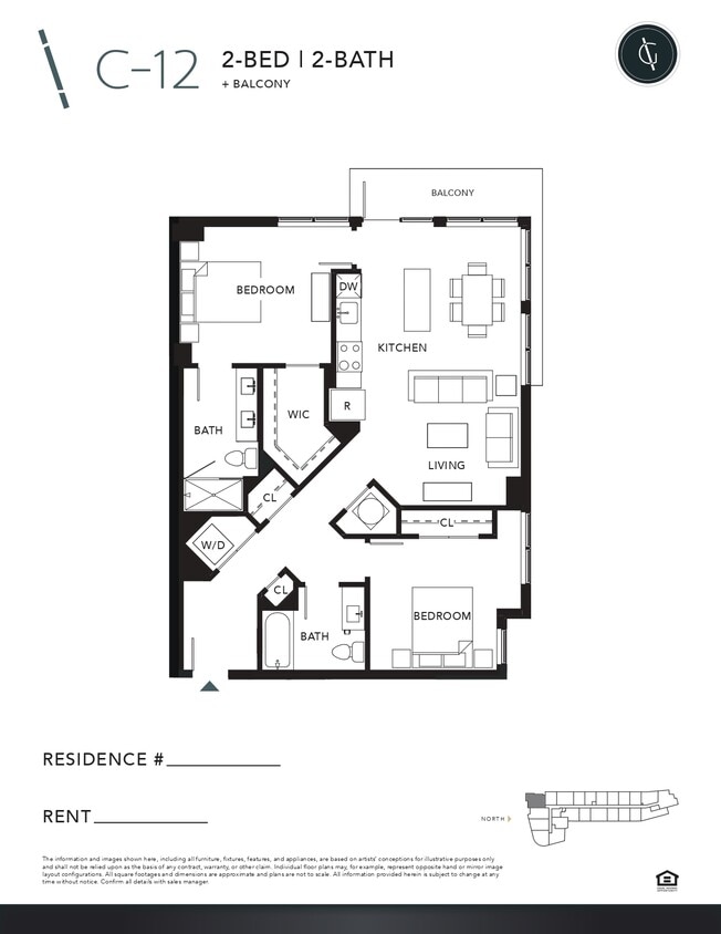 Floor Plan - Two Bedroom - C12
