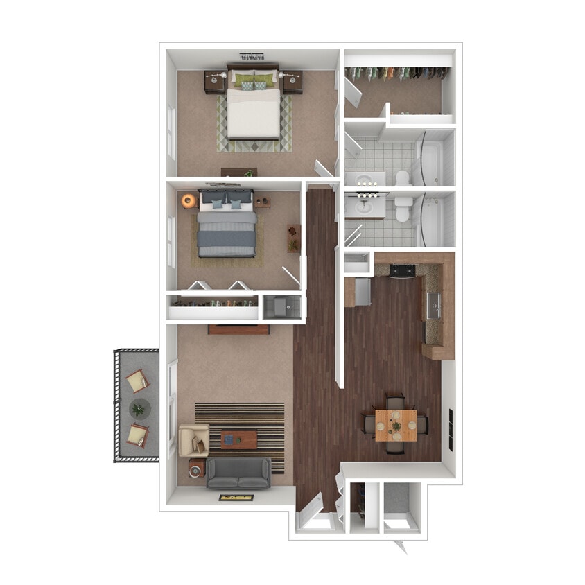 Superior: 2 Bedroom 1000 Sq. Ft. - Superior