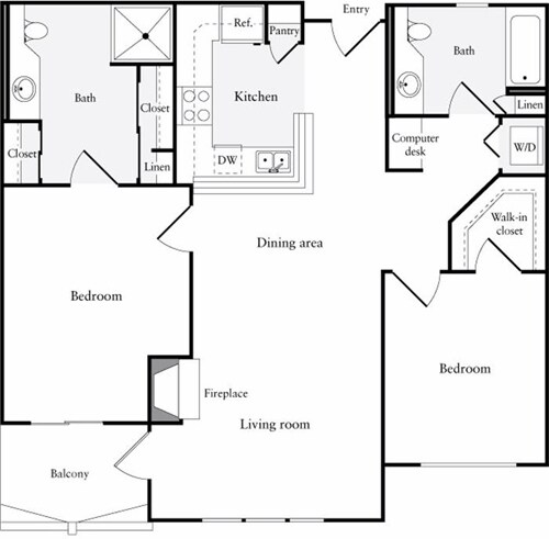 Floor Plan - 2 Bedrooms B