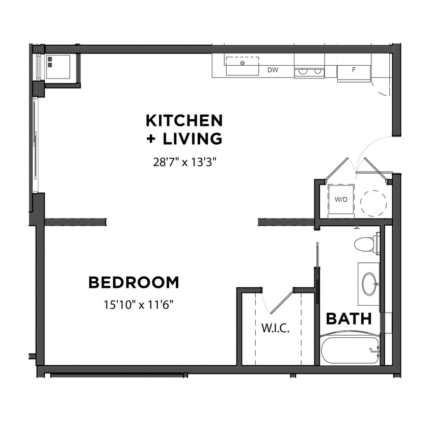 Floor Plan - The Studio 3 (Blue)