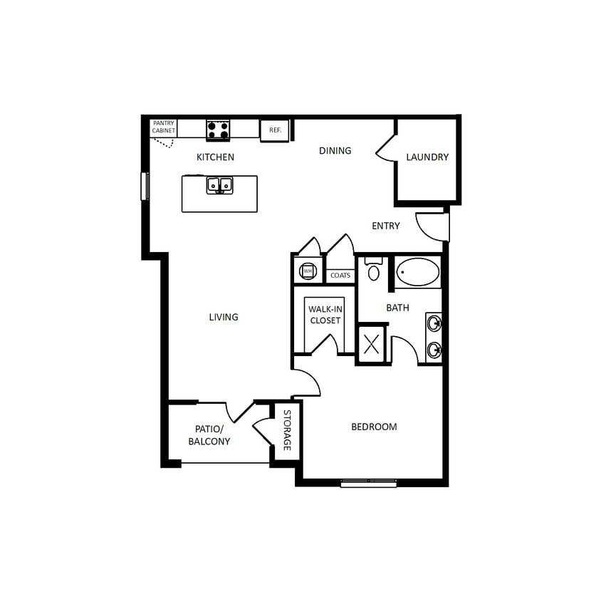 Floor Plan - 1 Bedroom Delux