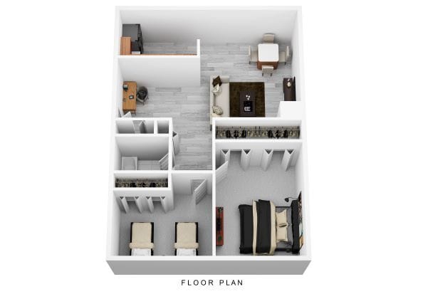 Floor Plan - 2 Bedroom Corner
