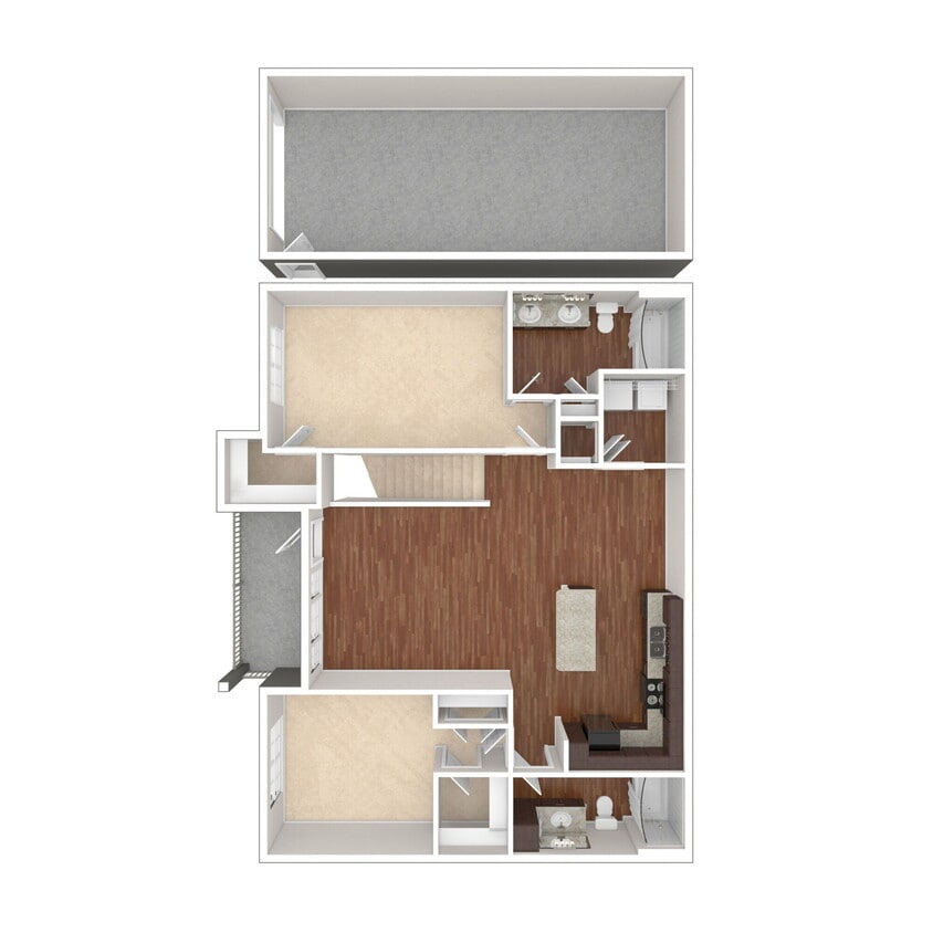 Floor Plan - 2BR Grand Overlook w Garage