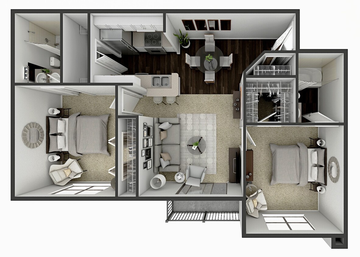 Floor Plan - 2x2 968