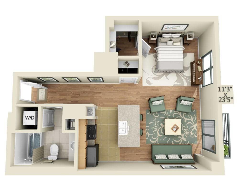 Floor Plan - STUDIO TOWER (E1D)