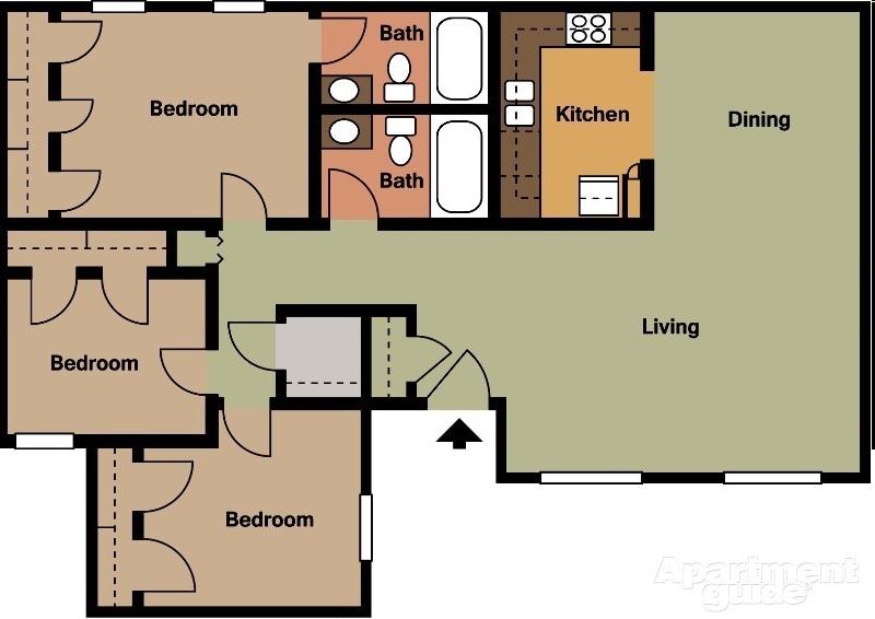 3BR/2BA - 3x2