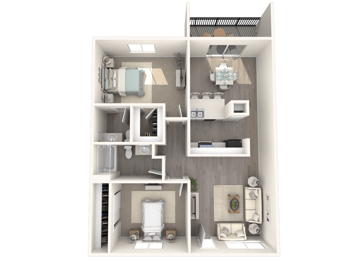 Floor Plan - Renovated 2 Bed 1.5 Bath