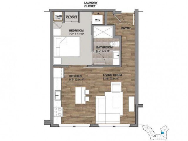 One Bedroom - Unit M - M