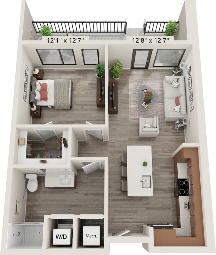 Floor Plan - 1R